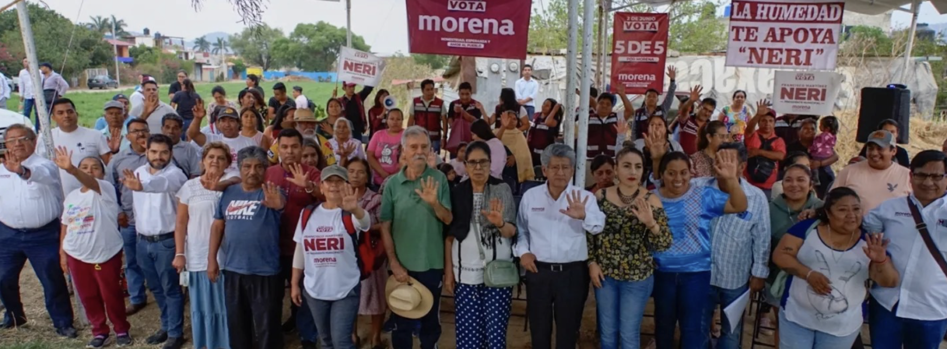 Francisco Martínez Neri agradece el caluroso recibimiento en la Colonia «La Humedad»